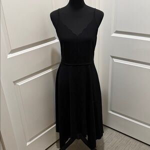 Ted Baker Black Scallop-Edge Midi Dress